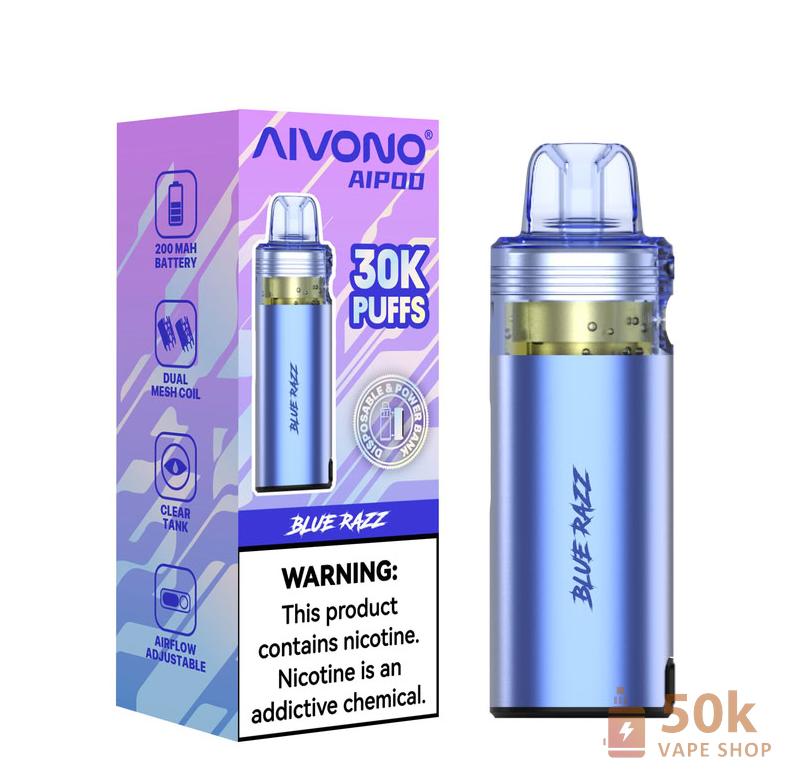 Aivono AIM AIPOD 30000 Disposable Vape - 30,000 Puffs, Rechargeable, 15ml - Afbeelding 2