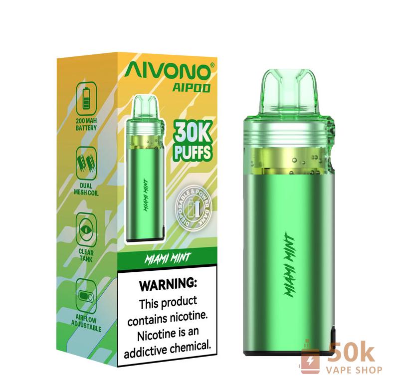 Aivono AIM AIPOD 30000 Disposable Vape - 30,000 Puffs, Rechargeable, 15ml - Afbeelding 5