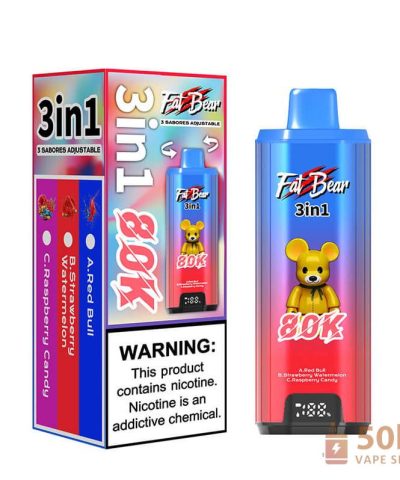 Alternativní pohled na Aivono AIM FATBEAR 80K Puffs Disposable Vape - 58ml E-Liquid & Dual Mesh