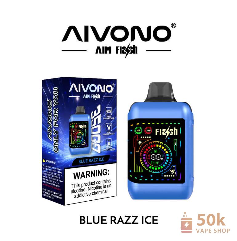 Aivono AIM FLASH 35000 Disposable Vape - 35K Puffs, Dual Mesh Coil, LED Display - Afbeelding 6