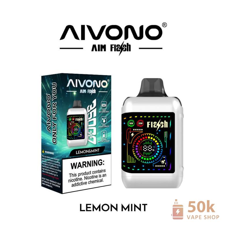 Aivono AIM FLASH 35000 Disposable Vape - 35K Puffs, Dual Mesh Coil, LED Display - Afbeelding 5