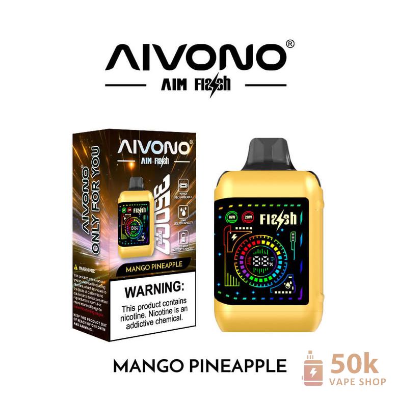 Aivono AIM FLASH 35000 Disposable Vape - 35K Puffs, Dual Mesh Coil, LED Display - Afbeelding 3