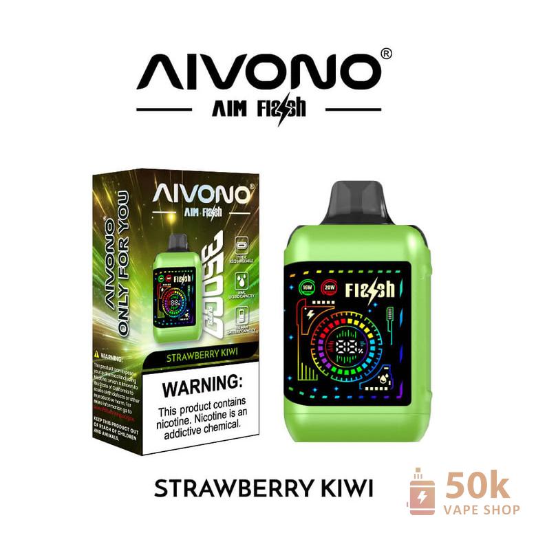 Aivono AIM FLASH 35000 Disposable Vape - 35K Puffs, Dual Mesh Coil, LED Display - Afbeelding 2