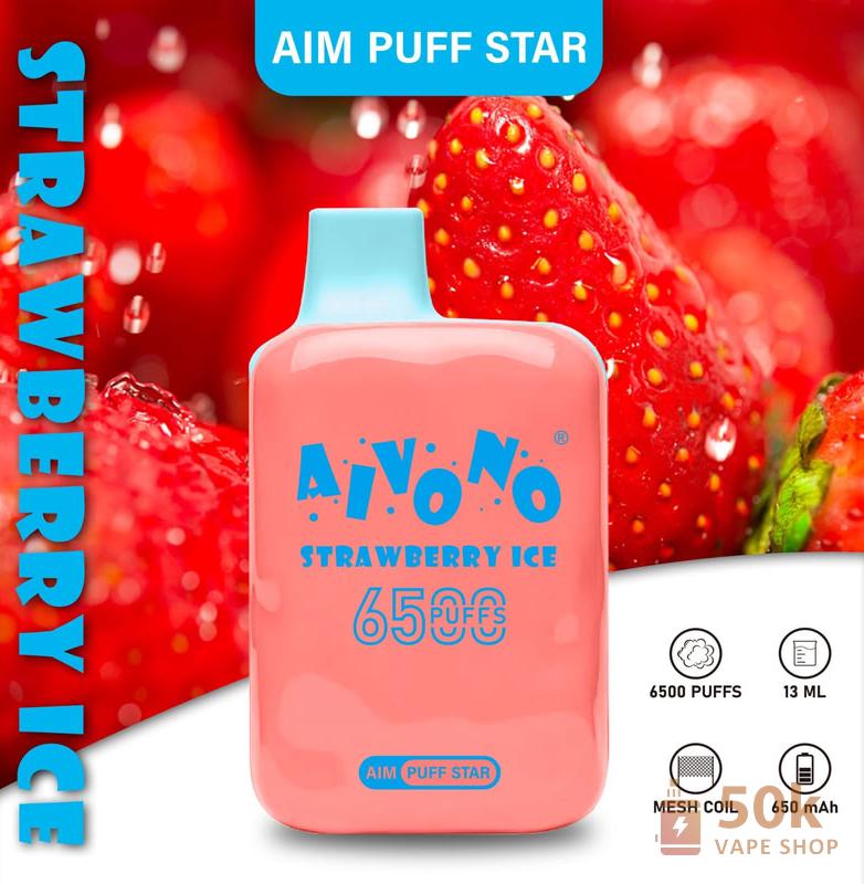 Aivono AIM PUFF STAR 6500 Disposable Vape with 6500 Puffs & Rechargeable Battery – Image 6