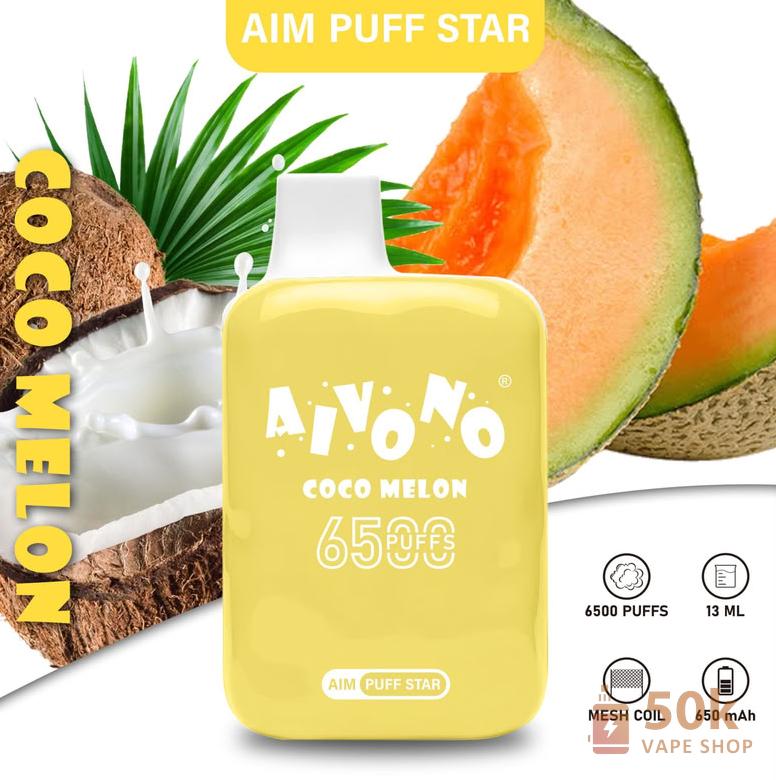 Aivono AIM PUFF STAR 6500 Disposable Vape with 6500 Puffs & Rechargeable Battery – Image 4