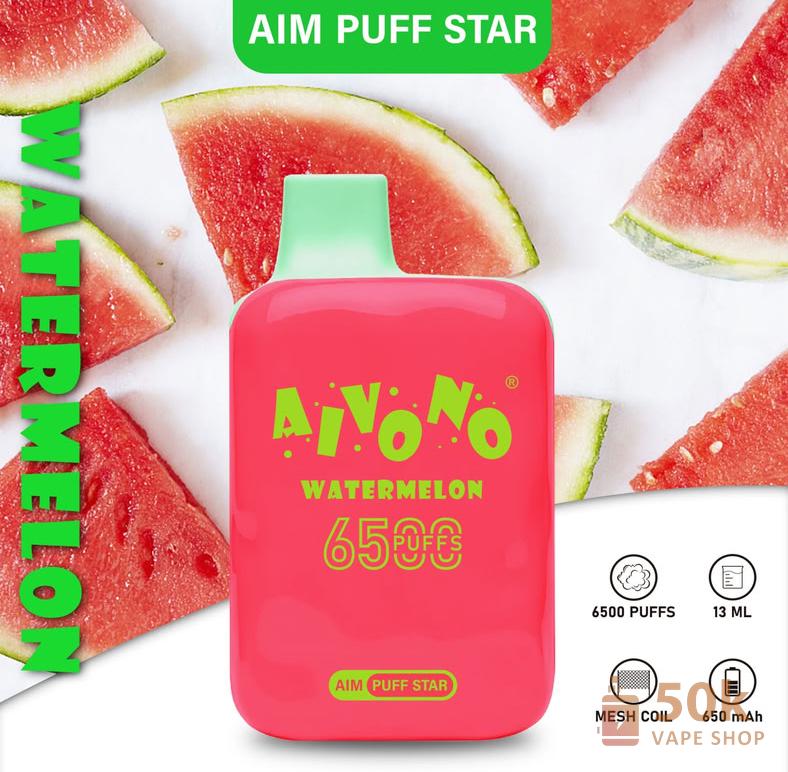 Aivono AIM PUFF STAR 6500 Vape jetable avec 6500 bouffées et batterie rechargeable