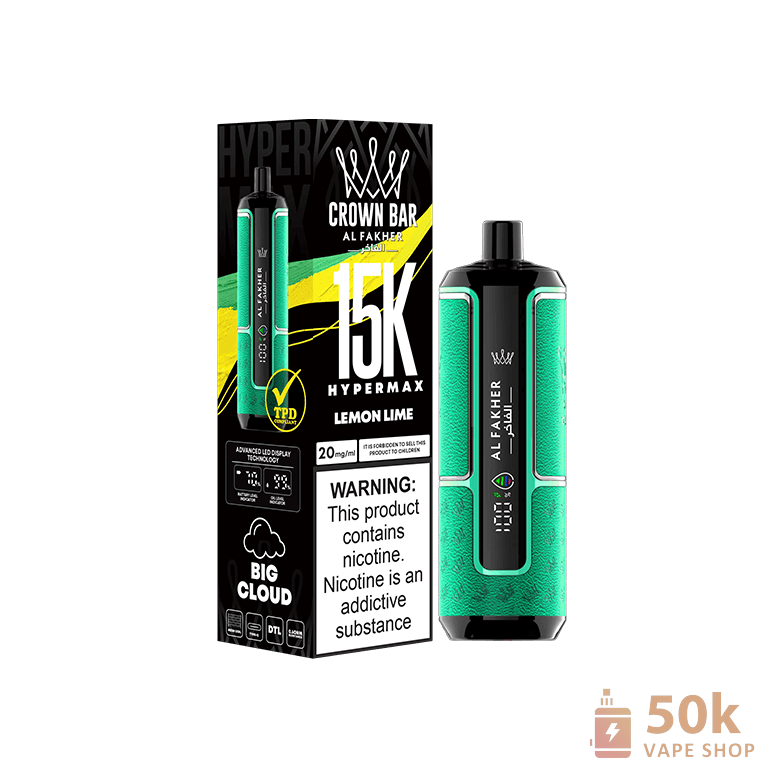 Al Fakher Crown Bar 15000 Hyper Max Disposable Vape - 15,000 Puffs - Obrázek 4