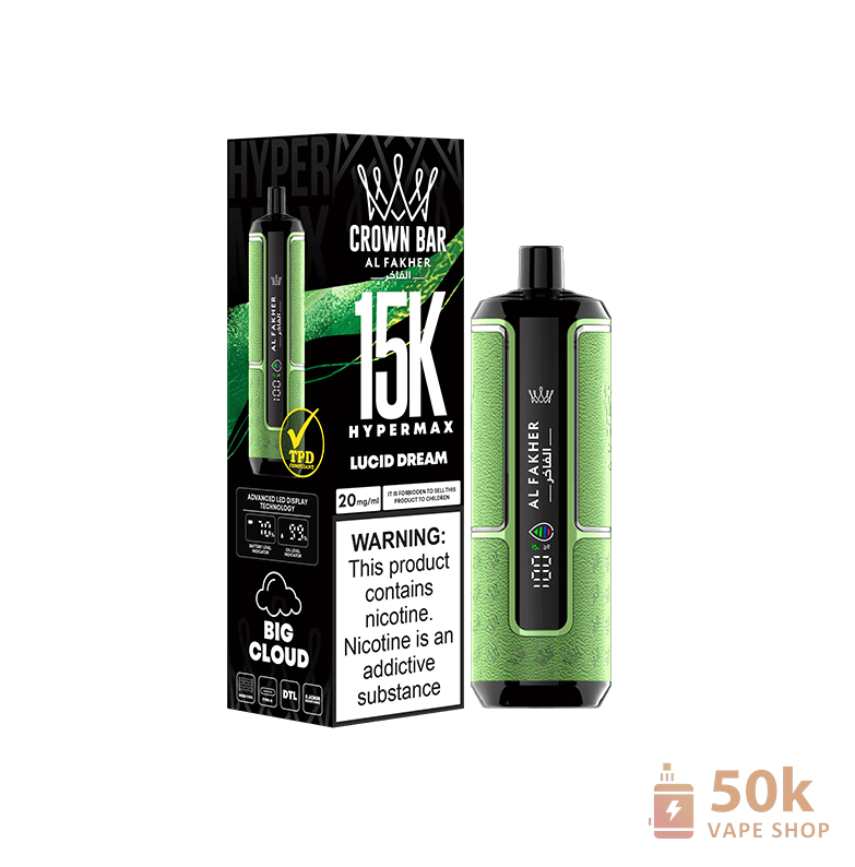 Al Fakher Crown Bar 15000 Hyper Max Disposable Vape - 15,000 Puffs - Obrázek 3