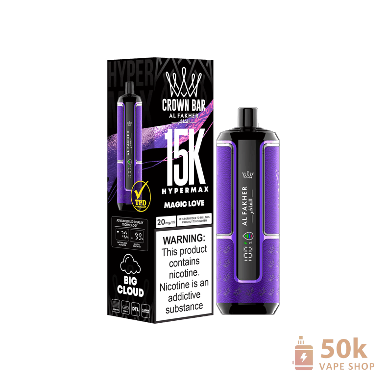 Al Fakher Crown Bar 15000 Hyper Max Disposable Vape - 15,000 Puffs - Obrázek 5