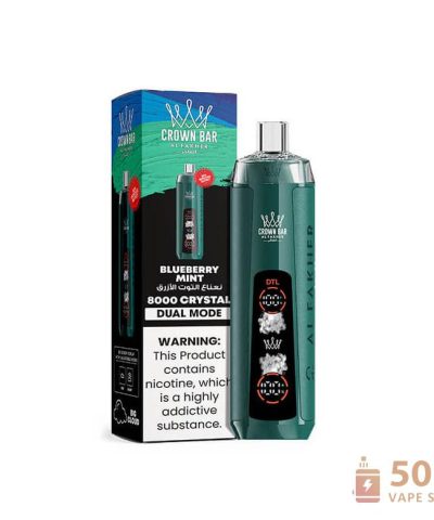 Alfakher Crystal Ai 8000 Vape na jedno použití - 8000 Puffs, 1200mAh, nabíjení Type-C