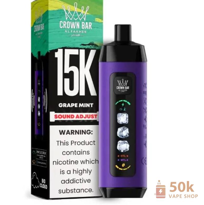 Alfakher ICE ADJUST 15000 Disposable Vape - 15K Puffs, LED Screen, Dual Modes - Slika 5