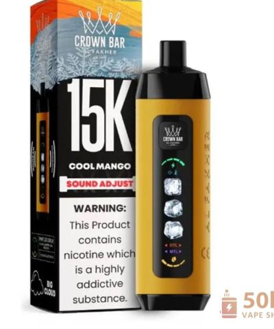 Alfakher ICE ADJUST 15000 Vape za enkratno uporabo - 15K Puffs, LED zaslon, dva načina