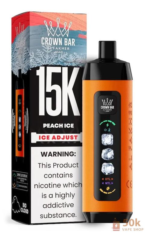 Alfakher ICE ADJUST 15000 Disposable Vape - 15K Puffs, LED Screen, Dual Modes - Slika 4