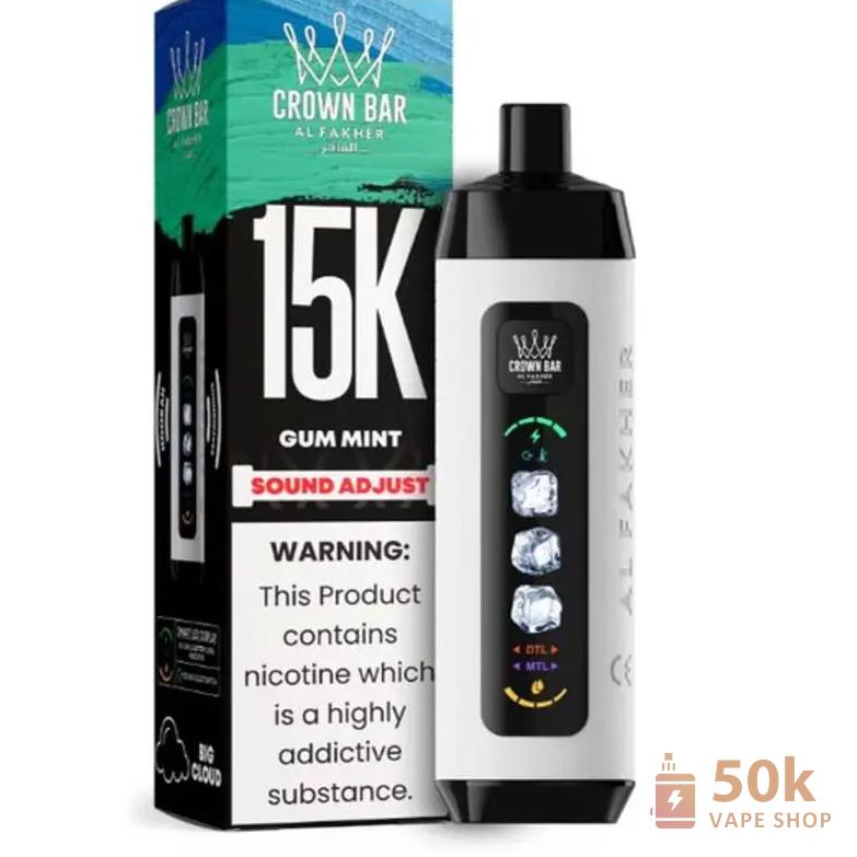 Alfakher ICE ADJUST 15000 Disposable Vape - 15K Puffs, LED Screen, Dual Modes - Slika 2