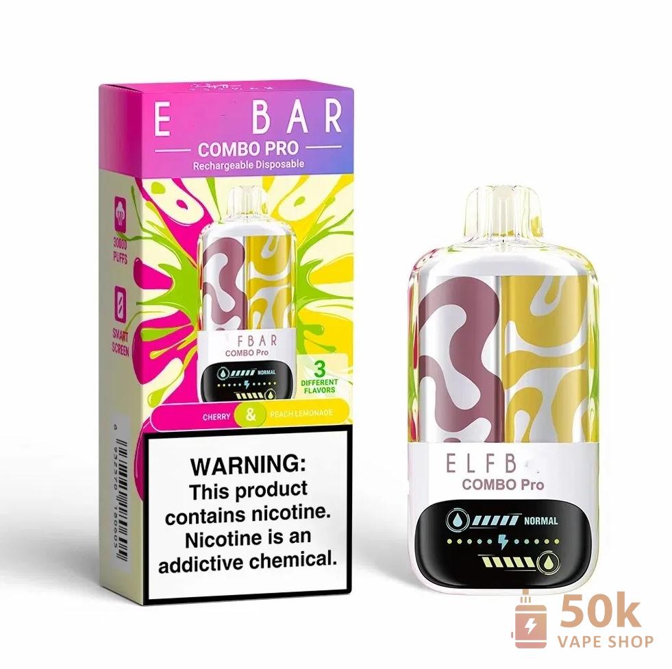 Elfbar Combo Pro 30000 Disposable Vape - 30,000 Puffs, Rechargeable, 5% Nicotine - Obrázek 3