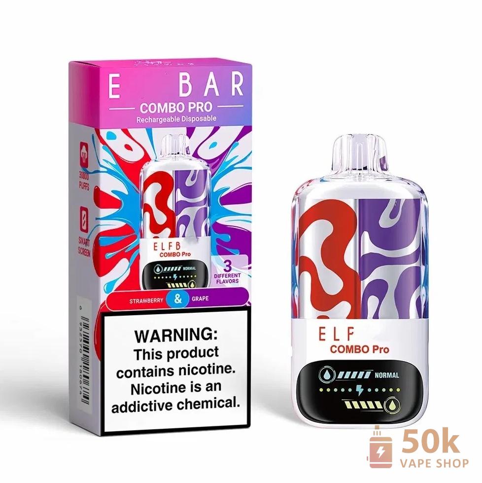 Elfbar Combo Pro 30000 Disposable Vape - 30,000 Puffs, Rechargeable, 5% Nicotine - Obrázek 5