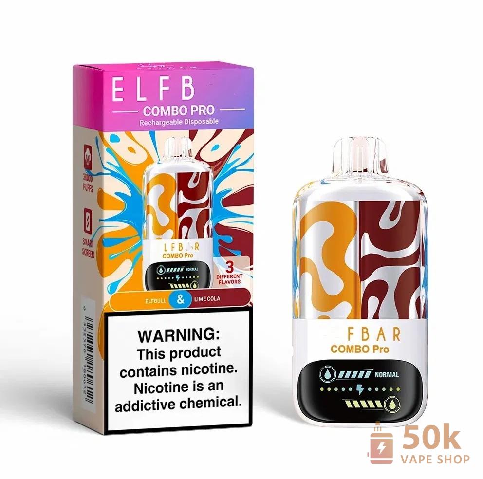 Elfbar Combo Pro 30000 Disposable Vape - 30,000 Puffs, Rechargeable, 5% Nicotine - Obrázek 2