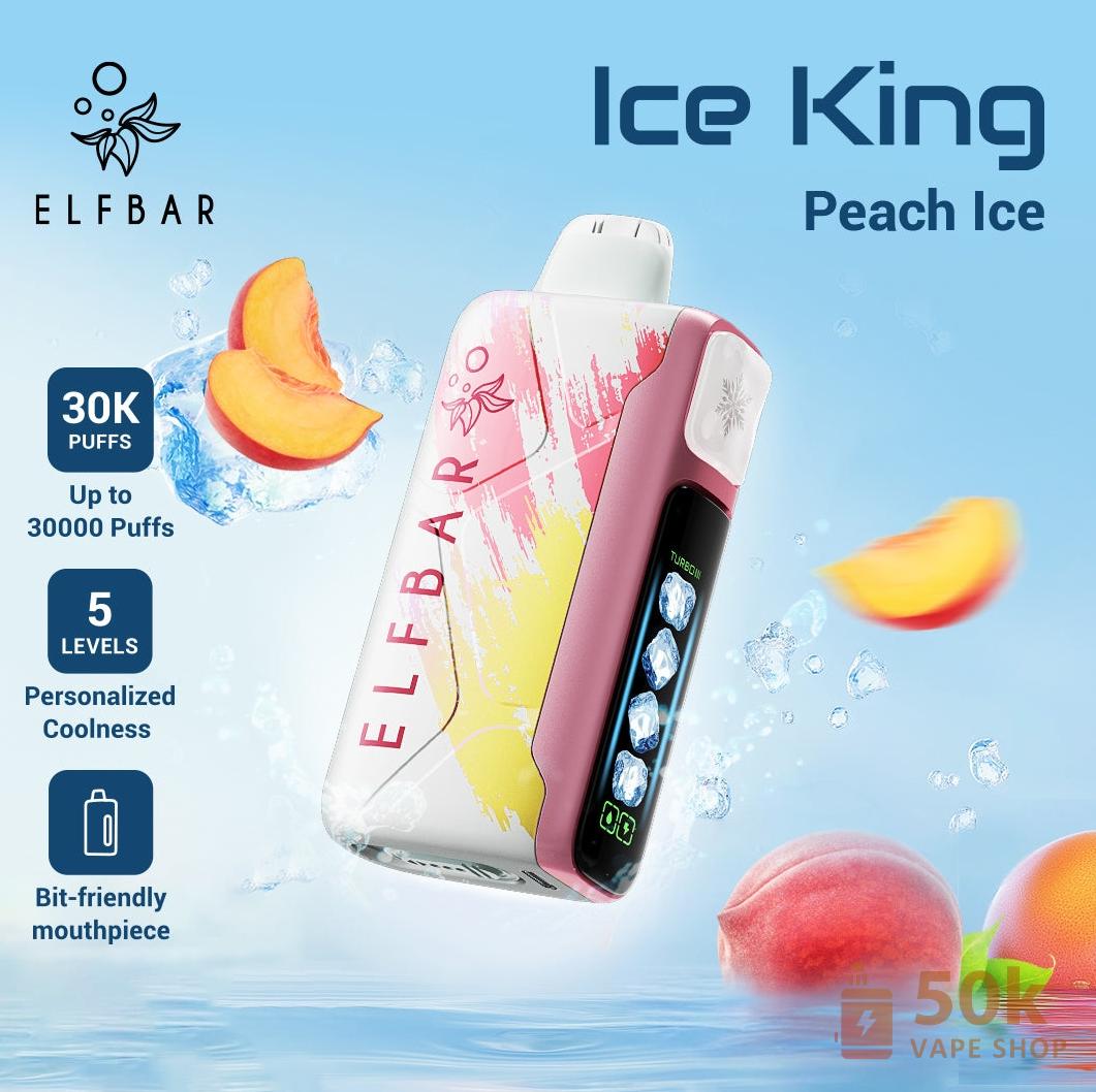 Elfbar Ice King 30000 ühekordselt kasutatav Vape - 30,000 Puffs, 20ml E-Liquid, laetav