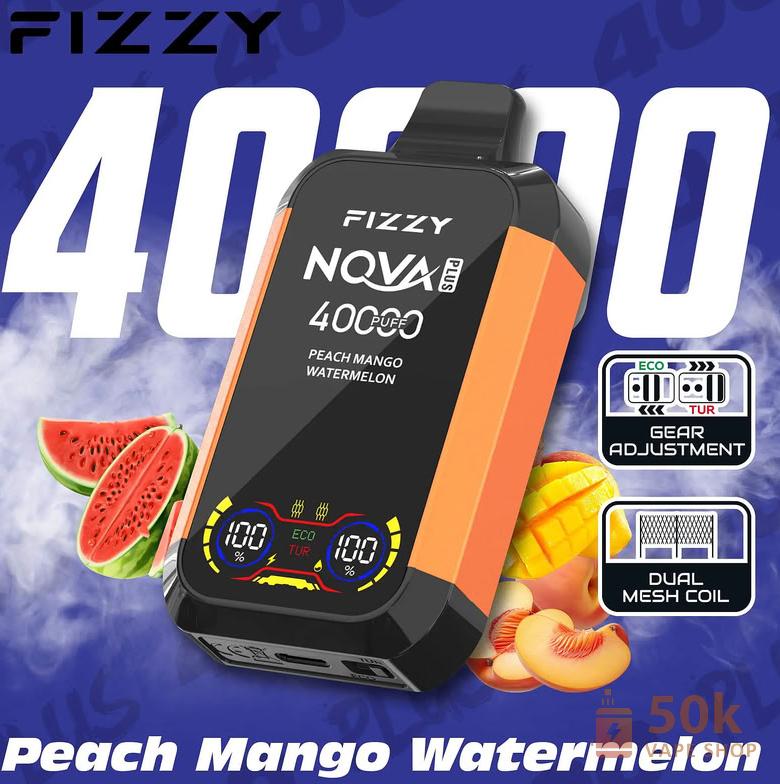 Fizzy 40000 Puffs Jednorazowy Vape | 40K Mesh Coil Ekran LED