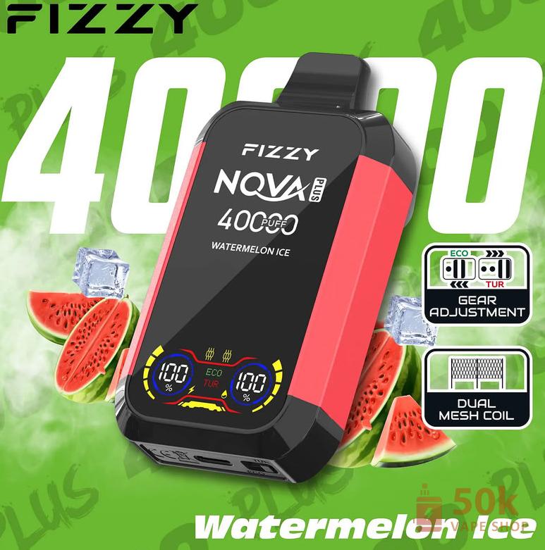Fizzy 40000 Puffs Disposable Vape | 40K Mesh Coil LED Screen - Obraz 5