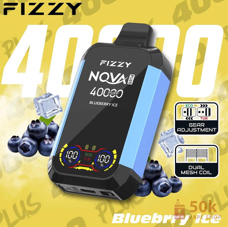 Fizzy 40000 Puffs Disposable Vape | 40K Mesh Coil LED Screen - Obraz 4