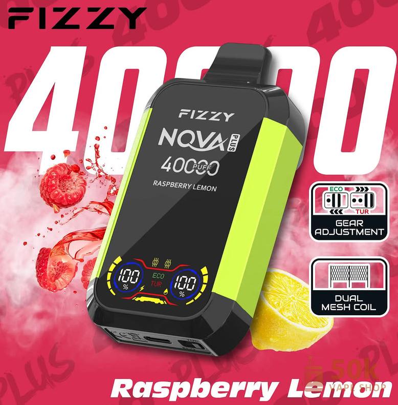 Fizzy 40000 Puffs Disposable Vape | 40K Mesh Coil LED Screen - Obraz 6