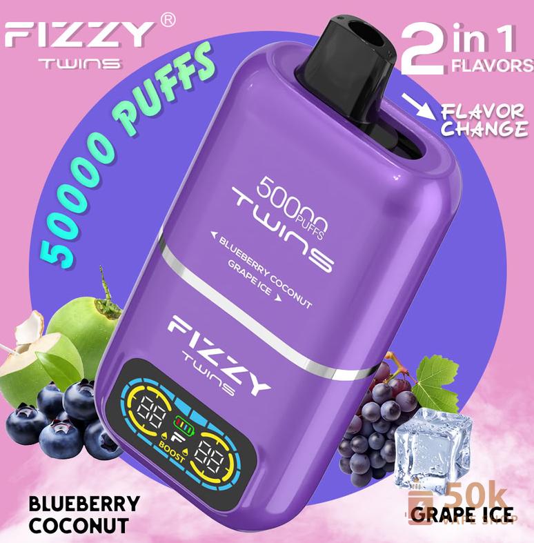 Fizzy 50K Puffs 2-in-1 Disposable Vape - Dual Flavor Mesh Coil Device - Slika 6
