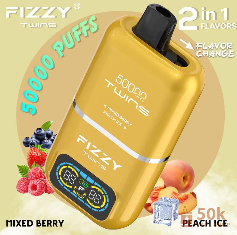 Fizzy 50K Puffs 2-in-1 Disposable Vape - Dual Flavor Mesh Coil Device - Slika 5