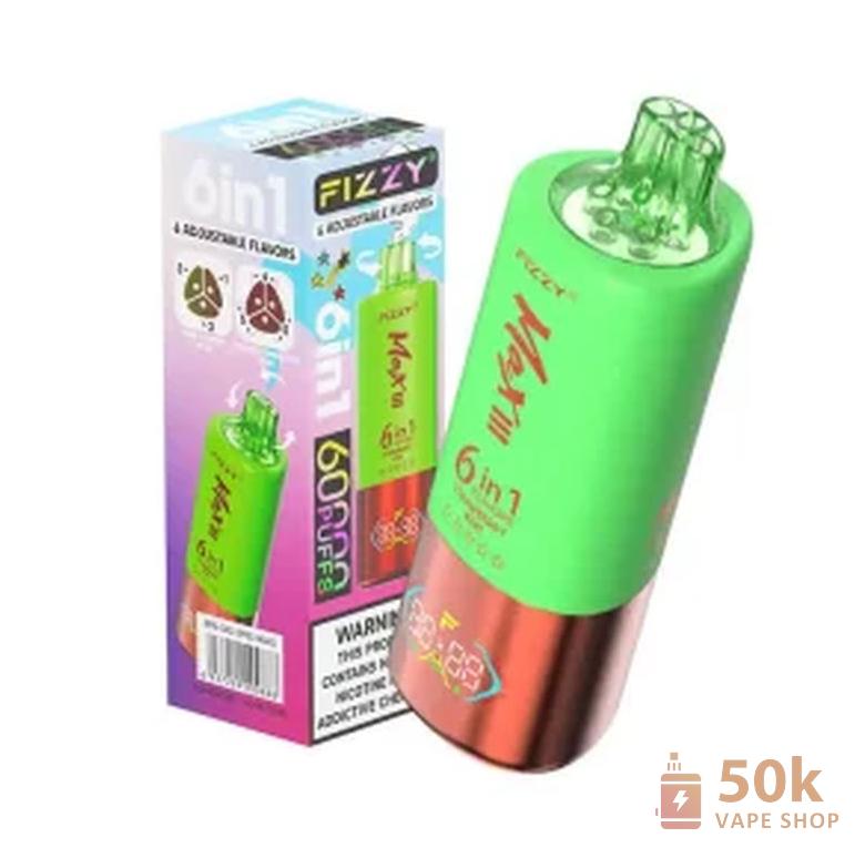 Fizzy 60000 6-in-1 Disposable Vape - 60K Puffs, Mesh Coil & LED Display - Slika 3