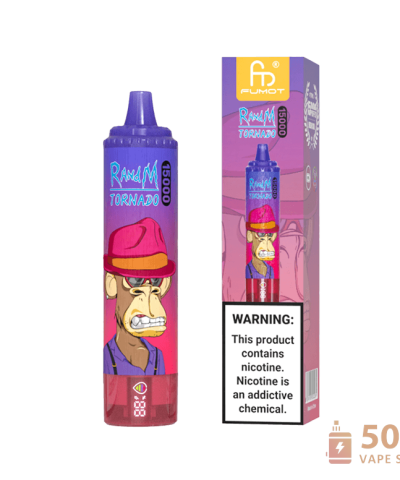 Alternativní pohled na Fumot Tornado 15000 Disposable Vape - 15000 Puffs, Mesh Coil, 59 Flavors