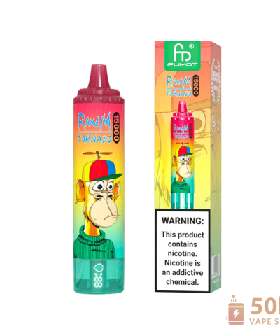 Fumot Tornado 15000 Vape na jedno použití - 15000 šluků, síťová cívka, 59 příchutí
