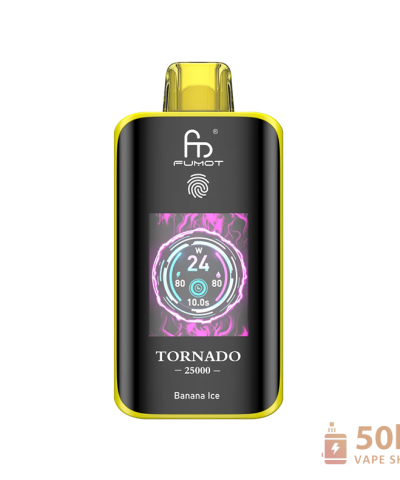 Fumot Tornado 25000 Smart Vape s dotykovým displejem a dvojitou síťovou cívkou - 25000 šluků