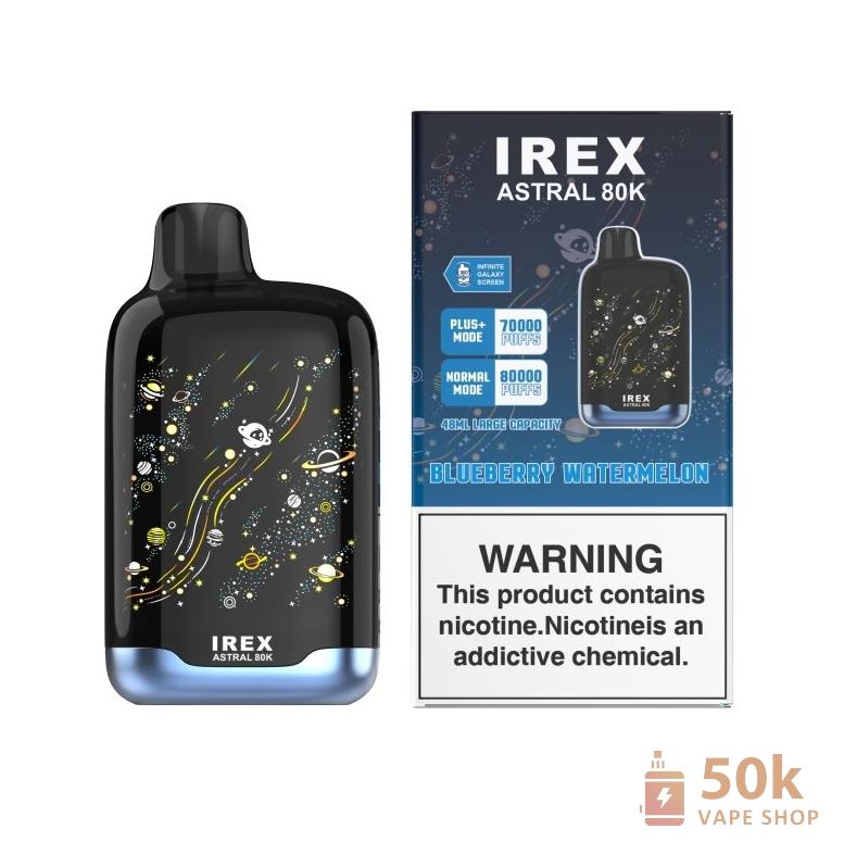 IREX Astral 80000 Disposable Vape - 80K Puffs, 48mL Capacity, Adjustable Nicotine - Εικόνα 2