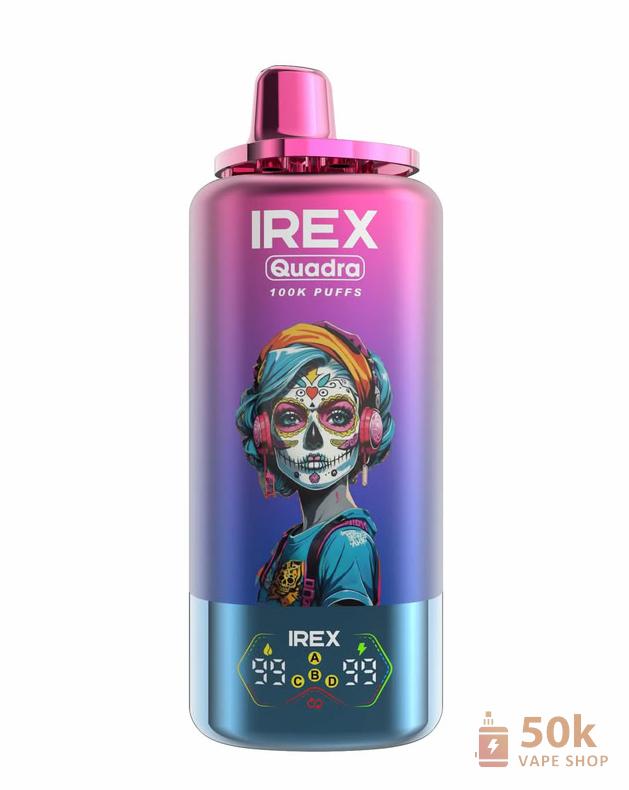 IREX QUADRA 4-in-1 ühekordselt kasutatav Vape Pen koos 100k Puffs & 4 maitsega