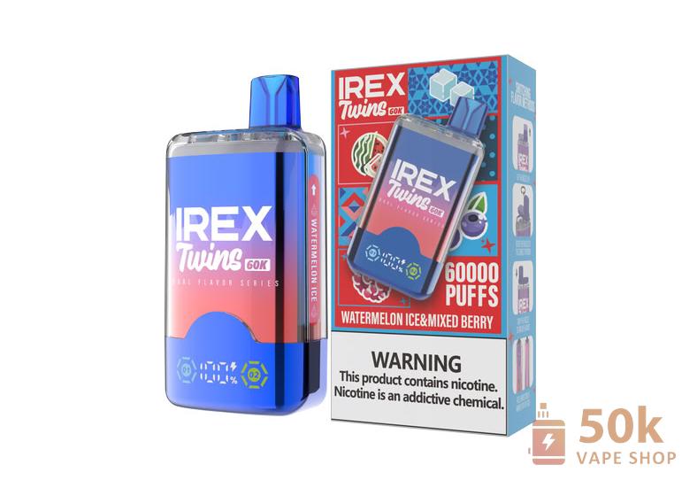 IREX TWINS 60000 Disposable Vape - 40K Puffs, Dual Tank, 5% Nicotine - Obrázek 2