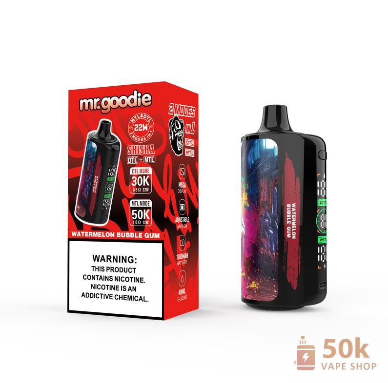 Mr Goodie SHISHA Disposable Vape: Dual-Mode High Puff & Rich Flavors - Εικόνα 3