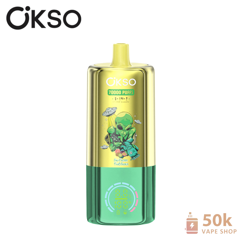 OKSO 3in1 70000 Puffs Disposable Vape - Long-lasting Mesh Coil Device - Εικόνα 5