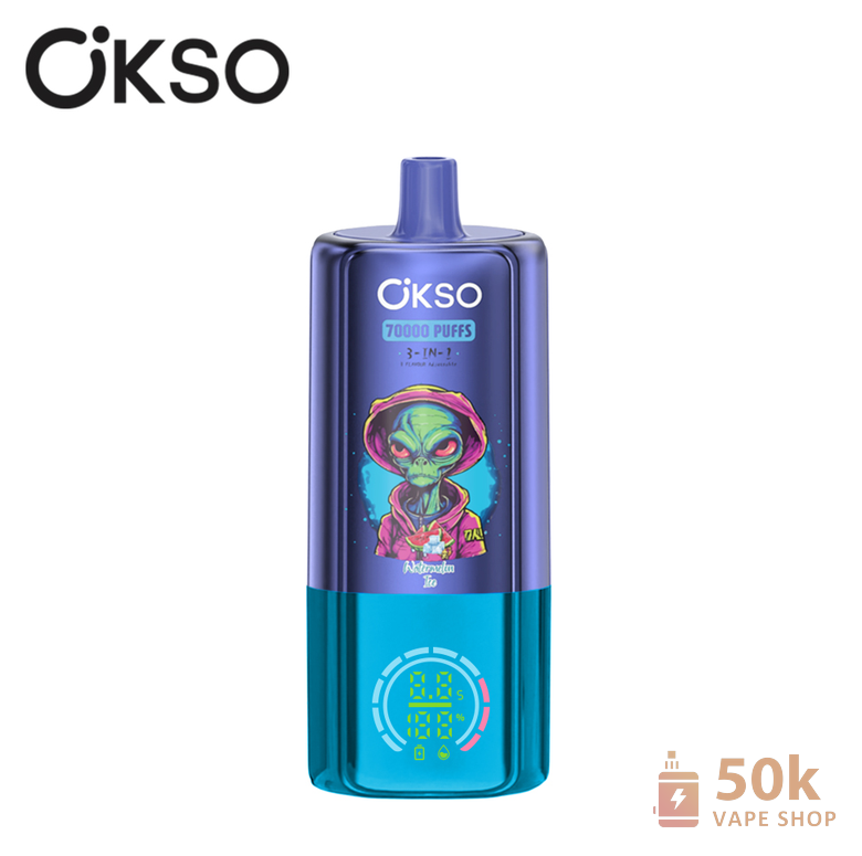 OKSO 3in1 70000 Puffs Disposable Vape - Long-lasting Mesh Coil Device - Εικόνα 3
