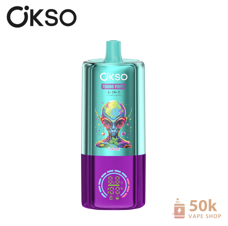 OKSO 3in1 70000 Puffs Disposable Vape - Long-lasting Mesh Coil Device - Εικόνα 4