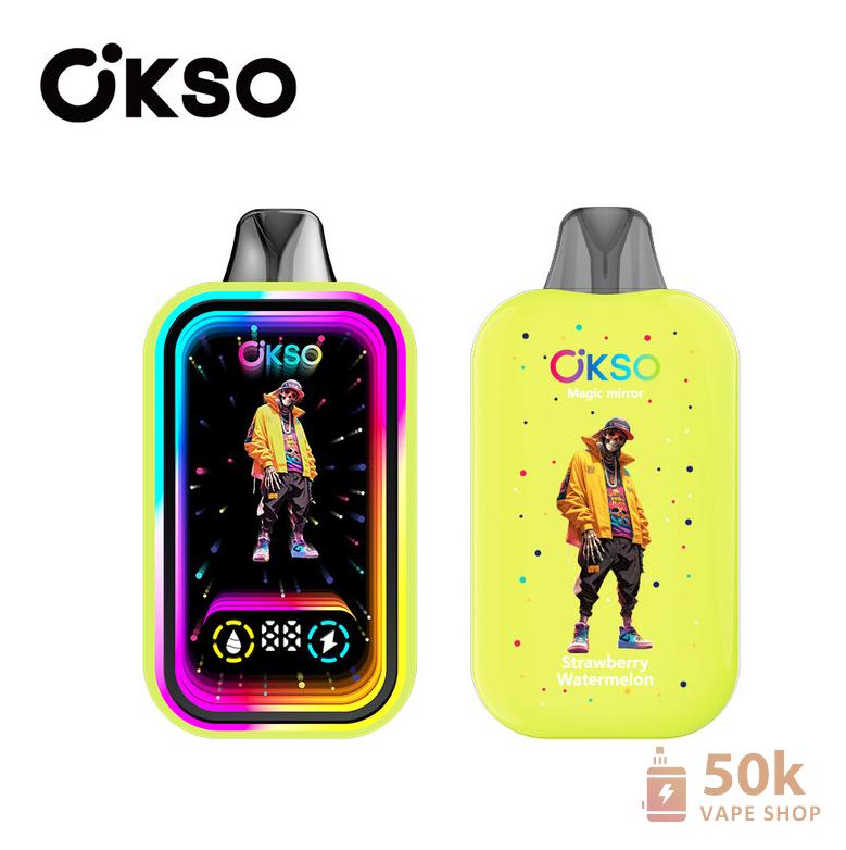 "OKSO Magic Mirror 50K" vienkartinis vape - 50000 dūmų, dviguba tinklelio ritė