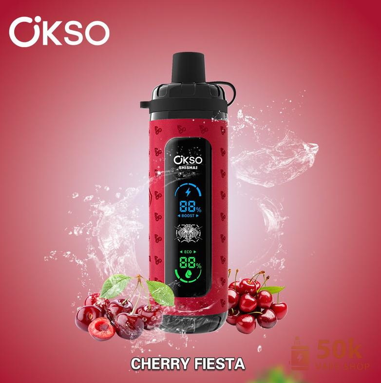 OKSO Shisha Max 40000 Puffs Disposable Vape - Rechargeable Mesh Coil Device - Afbeelding 3