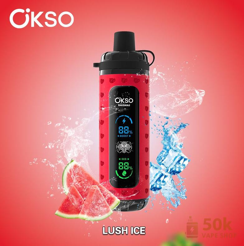 OKSO Shisha Max 40000 Puffs Disposable Vape - Rechargeable Mesh Coil Device - Afbeelding 2