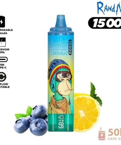 Alternativní pohled na RandM Tornado 15000 Disposable Vape - LED Display & 15000 Puffs