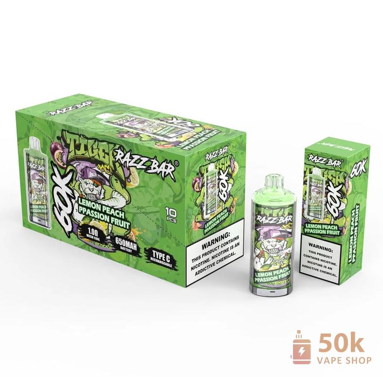 Razz Bar 60K Puffs Disposable Vape - 650mAh Battery, 16 Flavors - зображення 5