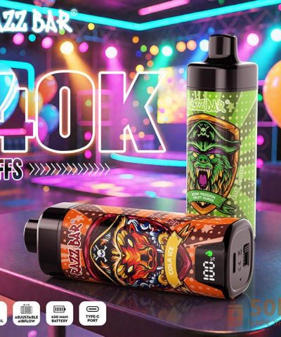 Razz Bar NEW 40000 jednorázových vape | 40K Puffs, LED displej a dobíjení