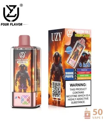 Uzy Crystal 100000 Puffs Disposable Vape - Quad Flavor High-Capacity Device alternatiivne vaade
