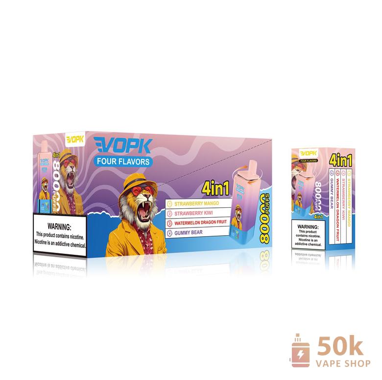 VOPK 80000 Puffs Eldobható Vape - 4 ízesítő mód, 650mAh újratölthető
