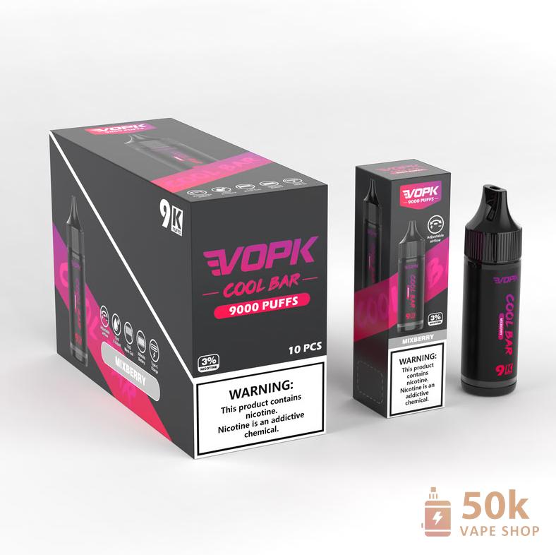 VOPK Cool Bar 9000 Puffs Jednorazowe pióro Vape Pen - 10 smaków, ładowalne