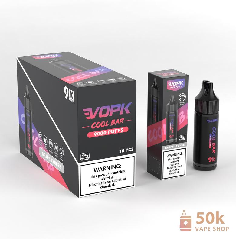 VOPK Cool Bar 9000 Puffs Disposable Vape Pen - 10 Flavors, Rechargeable - Obraz 6