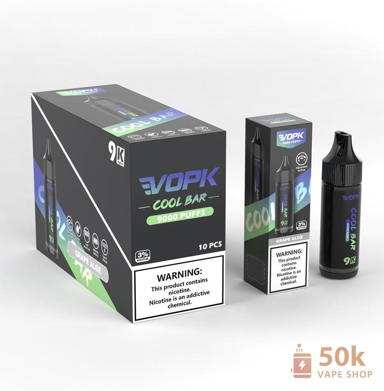 VOPK Cool Bar 9000 Puffs Disposable Vape Pen - 10 Flavors, Rechargeable - Obraz 3